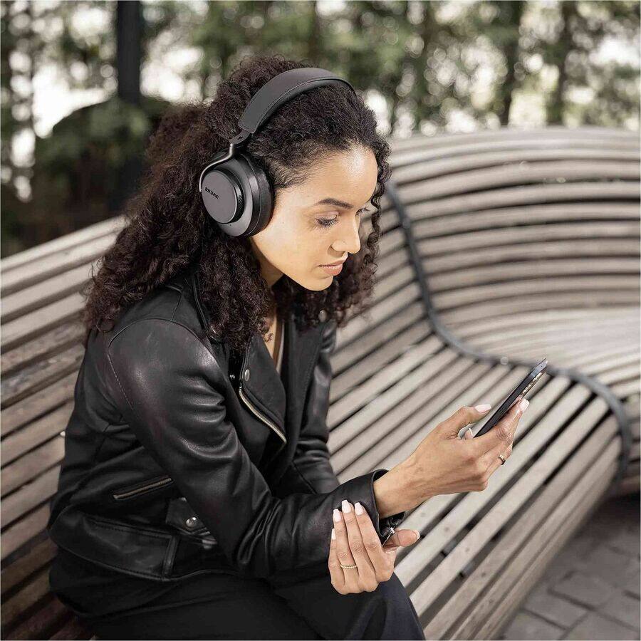 Alt View 5. Shure - Shure AONIC 50 GEN 2 Wireless Noise Cancelling Headphones - Stereo - Mini-phone (3.5mm) - Wired/Wireless - Bluetooth - Black.