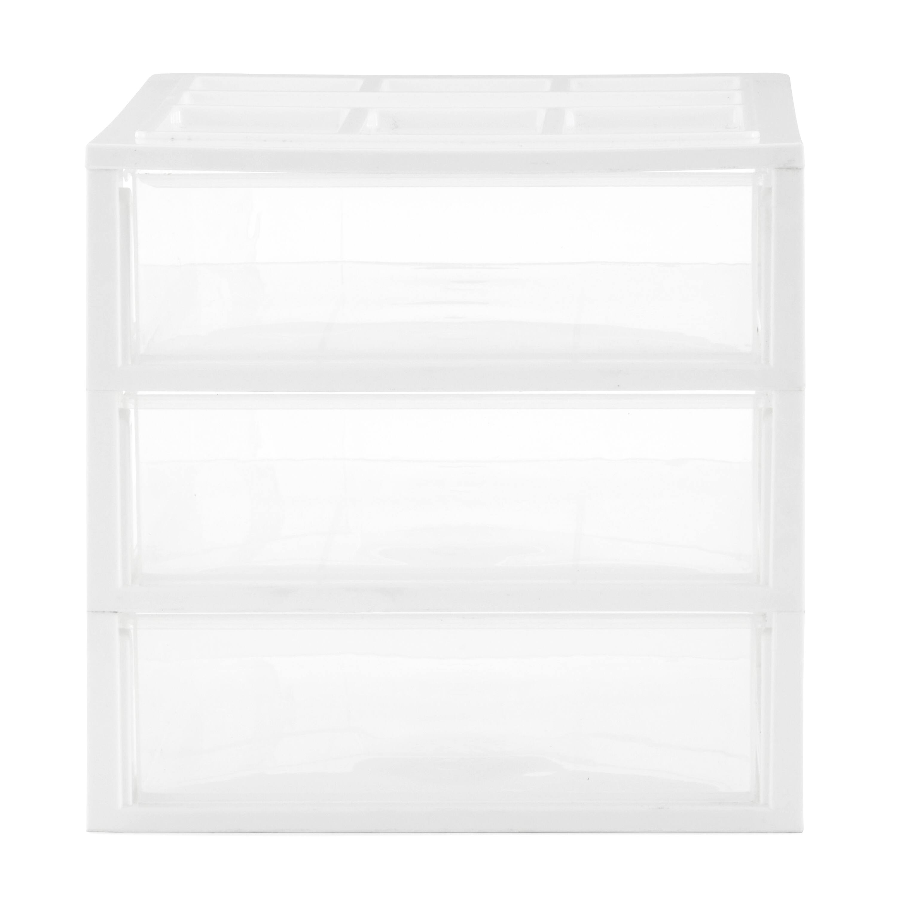 Alt View 5. Gracious Living - Gracious Living 3 Drawer Desktop Countertop Storage with Organizer Lid, White.