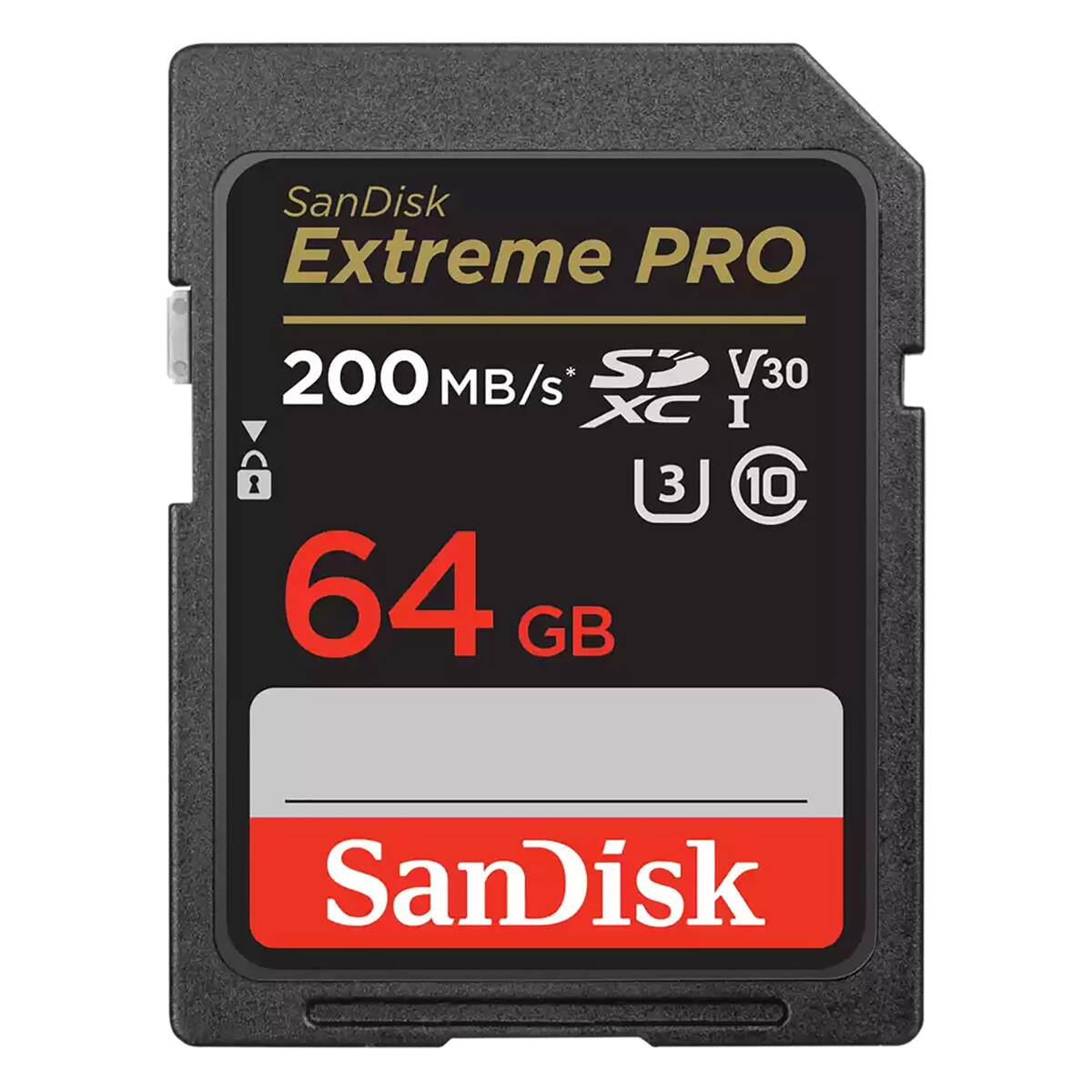 SanDisk Extreme PRO 200 MB/s* SP V30 XC I 1 3 10 64 GB