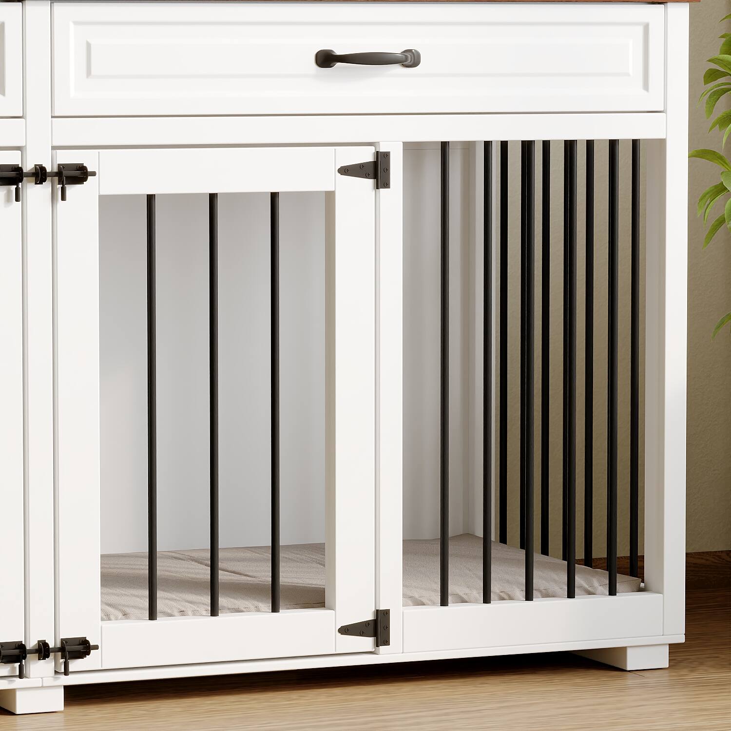 Alt View 2. Famapy - Luxury Dog Crate Furniture with Drawers Multi-Functional Indoor Pet Kennel, Stylish Dog Cage & TV Stand for Living Room.