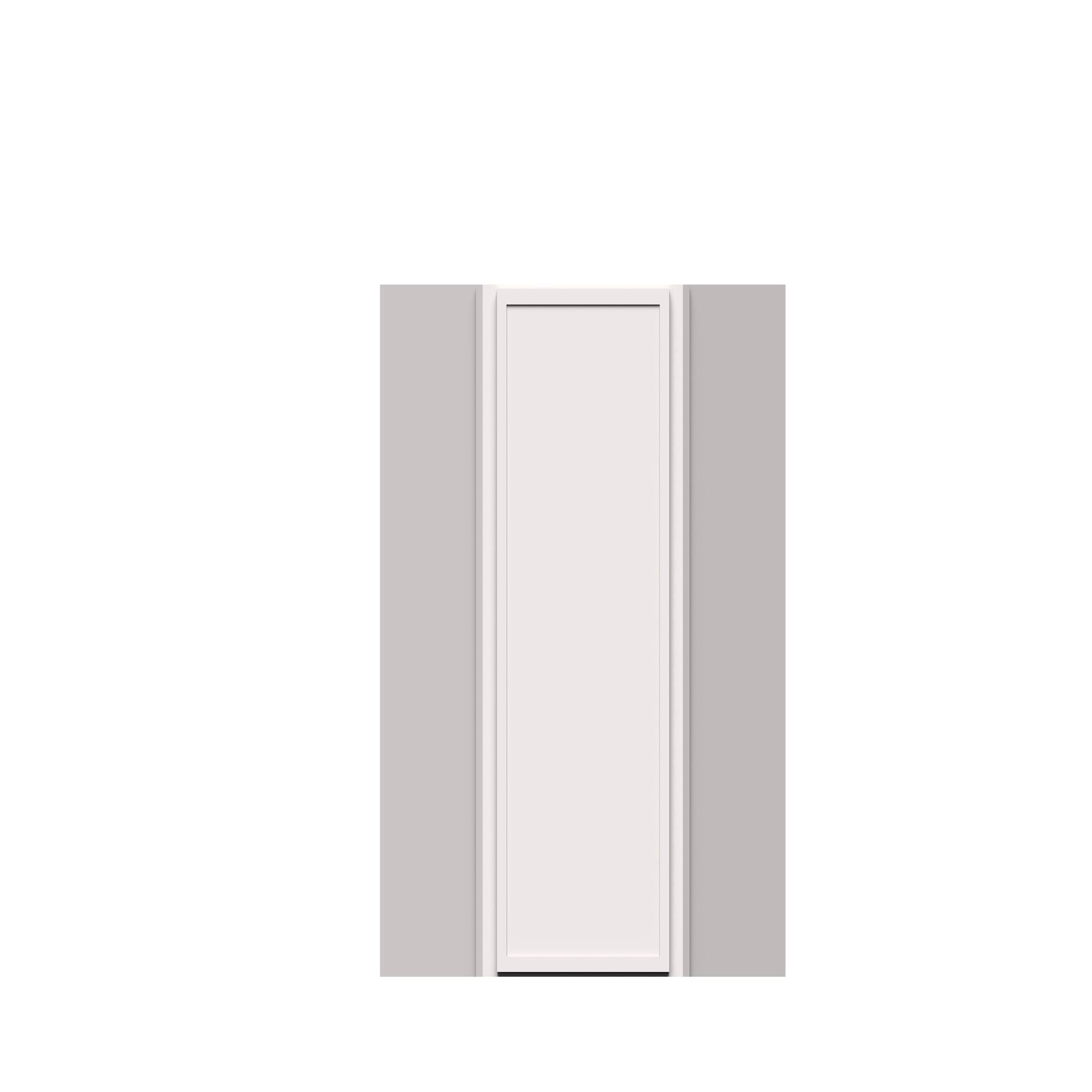 Alt View 1. Boyel Living - 24-in W x 36-in H x 12-in D Slim Shaker RTA Kitchen Diagonal Corner Wall Cabinet with Soft-Close - Snow White.