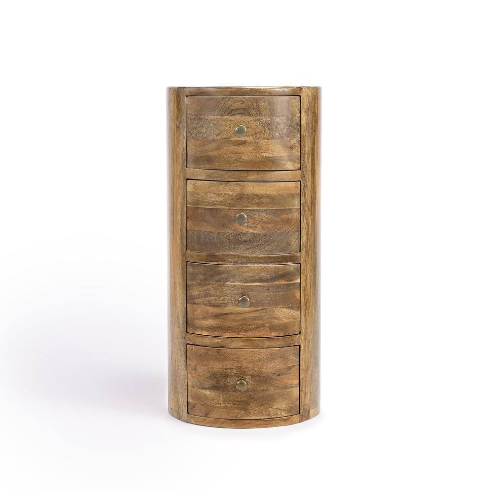 Alt View 2. Butler Specialty - Liam Light Wood End Table with Storage - Light Brown.