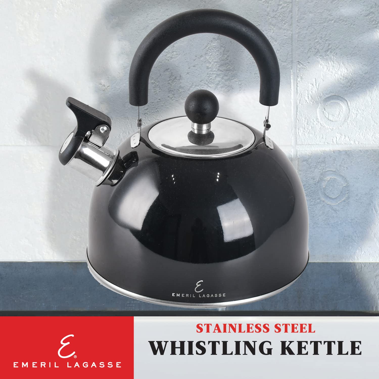 EMERIL LAGASSE STAINLESS STEEL WHISTLING KETTLE