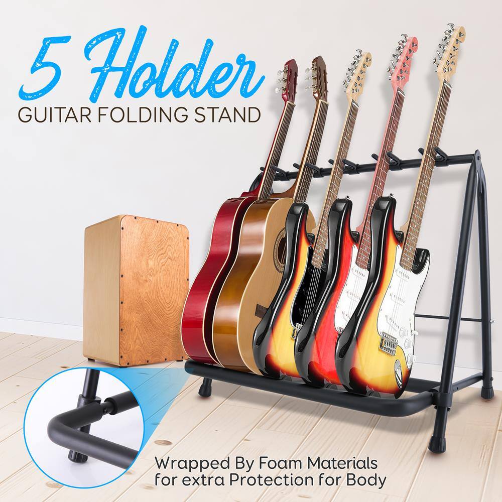 5 Holder GUITAR FOLDING STAND

Wrapped By Foam Materials for extra Protection for Body