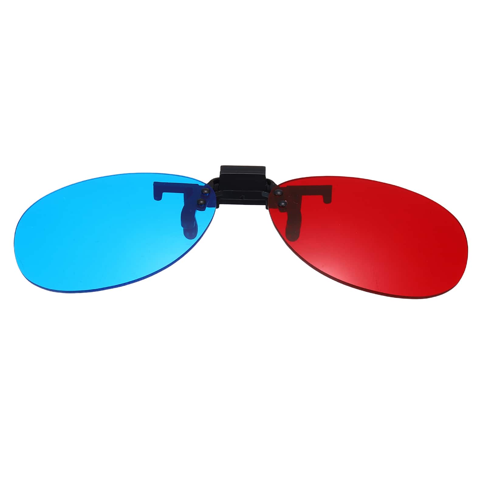Unique Bargains - 3D Clip-on Glasses, Anaglyph 3D Viewing Glasses Hanging Frame Round for Movies Theater Games TV Photos - Red Blue