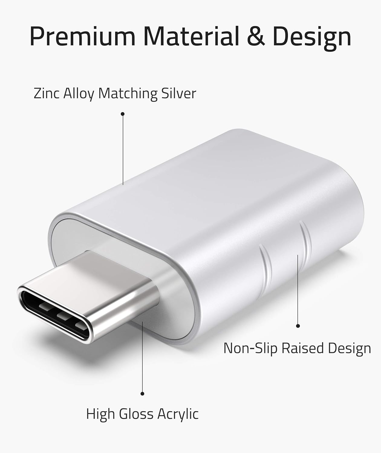 Premium Material & Design

Zinc Alloy Matching Silver

Non-Slip Raised Design

High Gloss Acrylic
