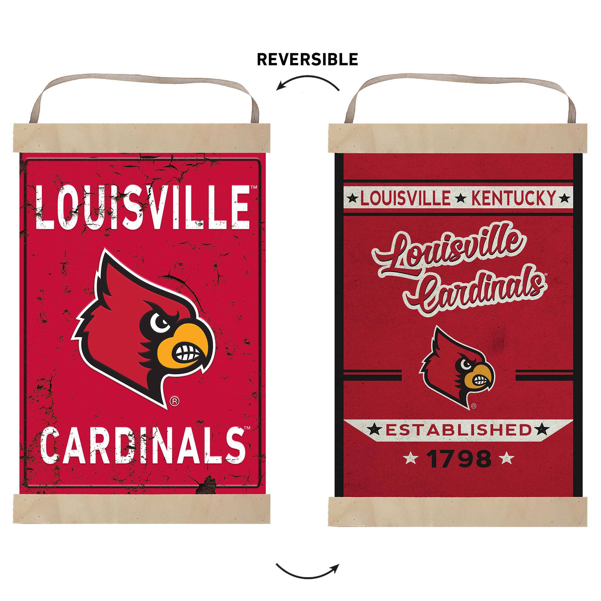 REVERSIBLE

LOUISVILLE KENTUCKY

LOUISVILLE Cardinals

A CARDINALS ESTABLISHED 1798