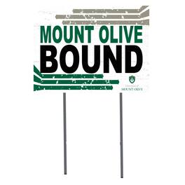 Jardine - Mount Olive Trojans 18" x 24" Bound Yard Sign - White