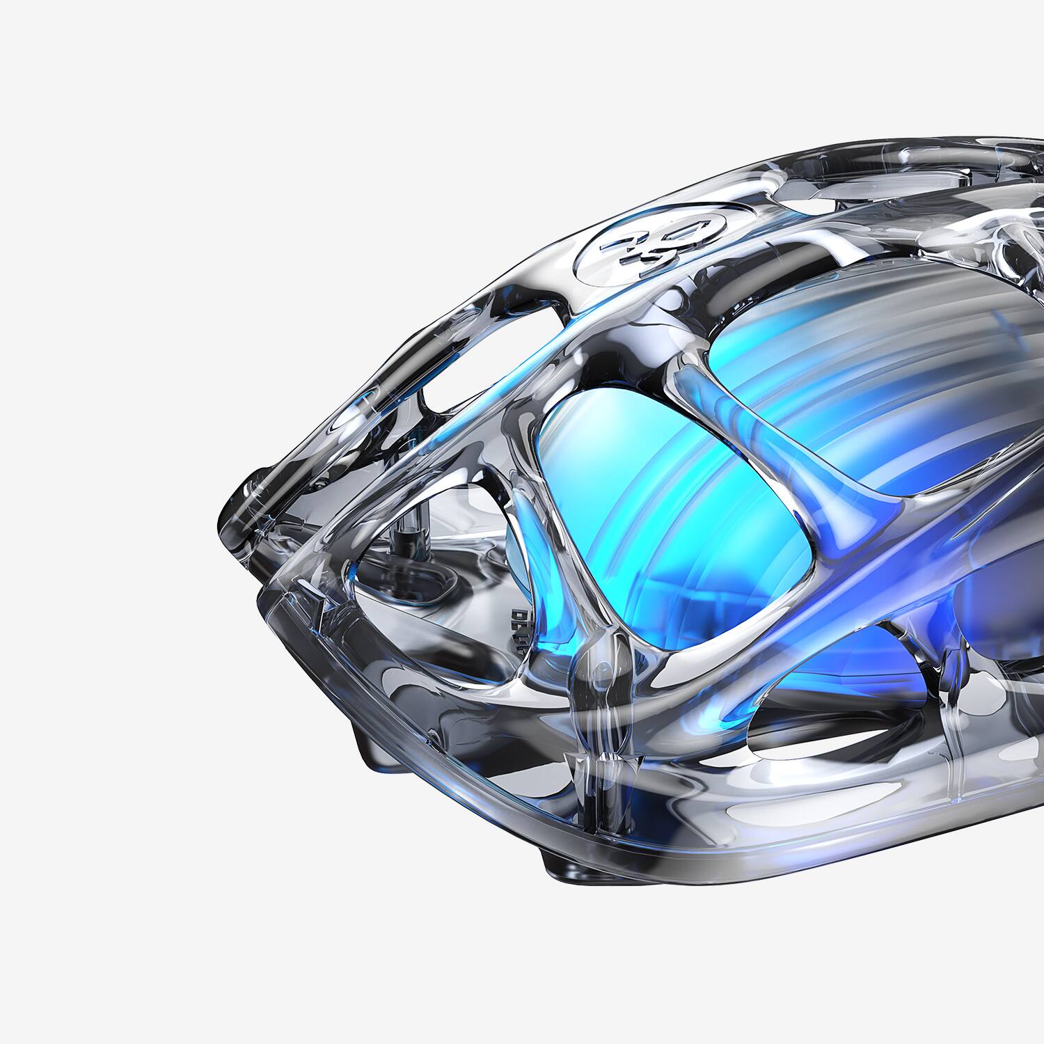 Alt View 4. GravaStar - GravaStar  Mercury M2 Wireless RGB Optical Gaming Mouse with 26,000 DPI, PAW3395DM Sensor -79g Lightweight Hollowed - Transparent Black.