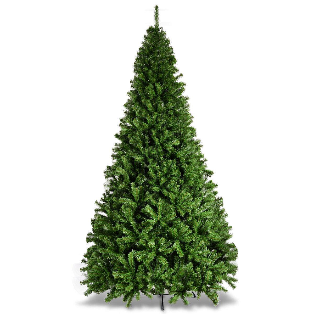 Alt View 12. Costway - 9FT PVC Christmas Tree 2132 Tips Hinged Solid Metal Legs - Green.