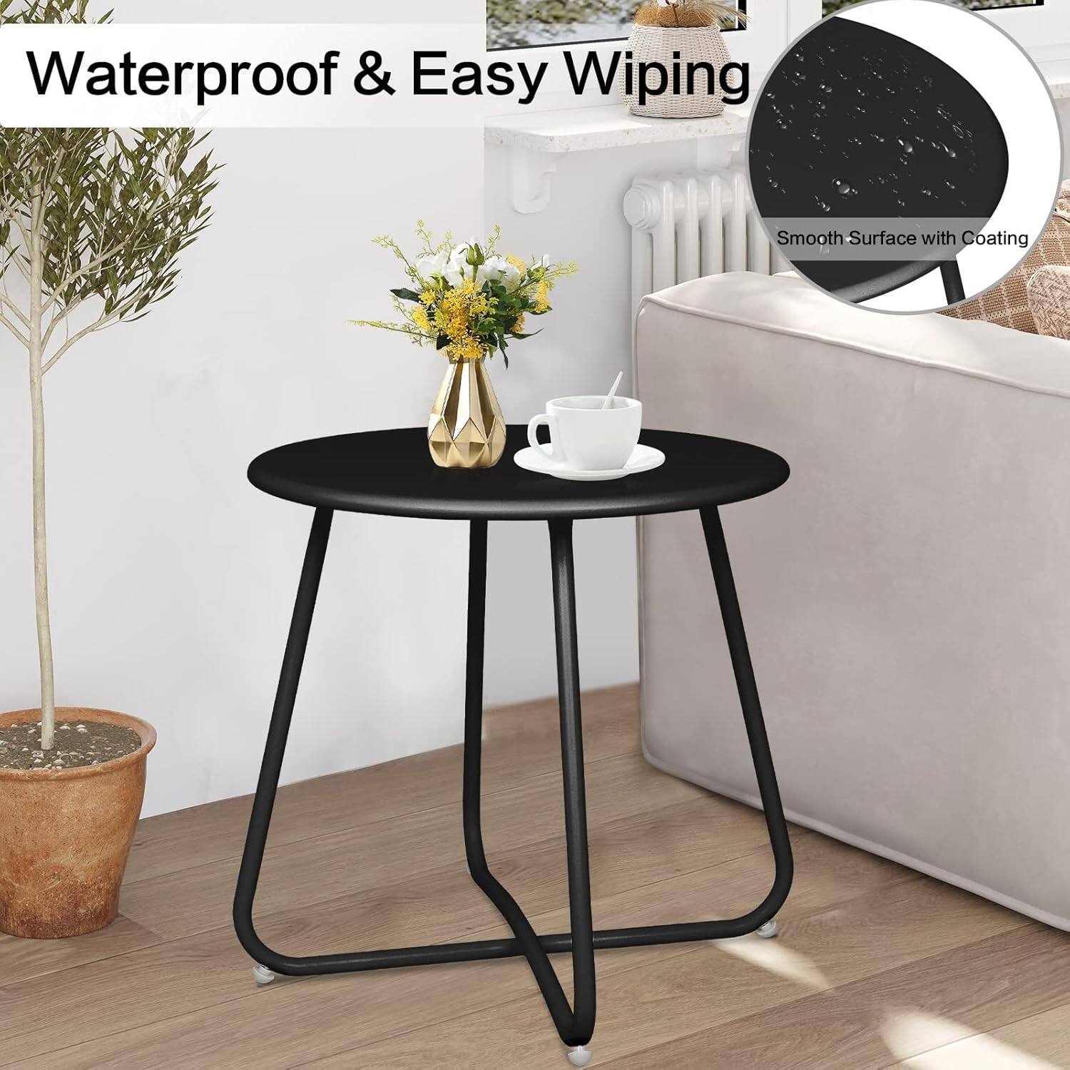 Waterproof & Easy Wiping  
Smooth Surface with Coating