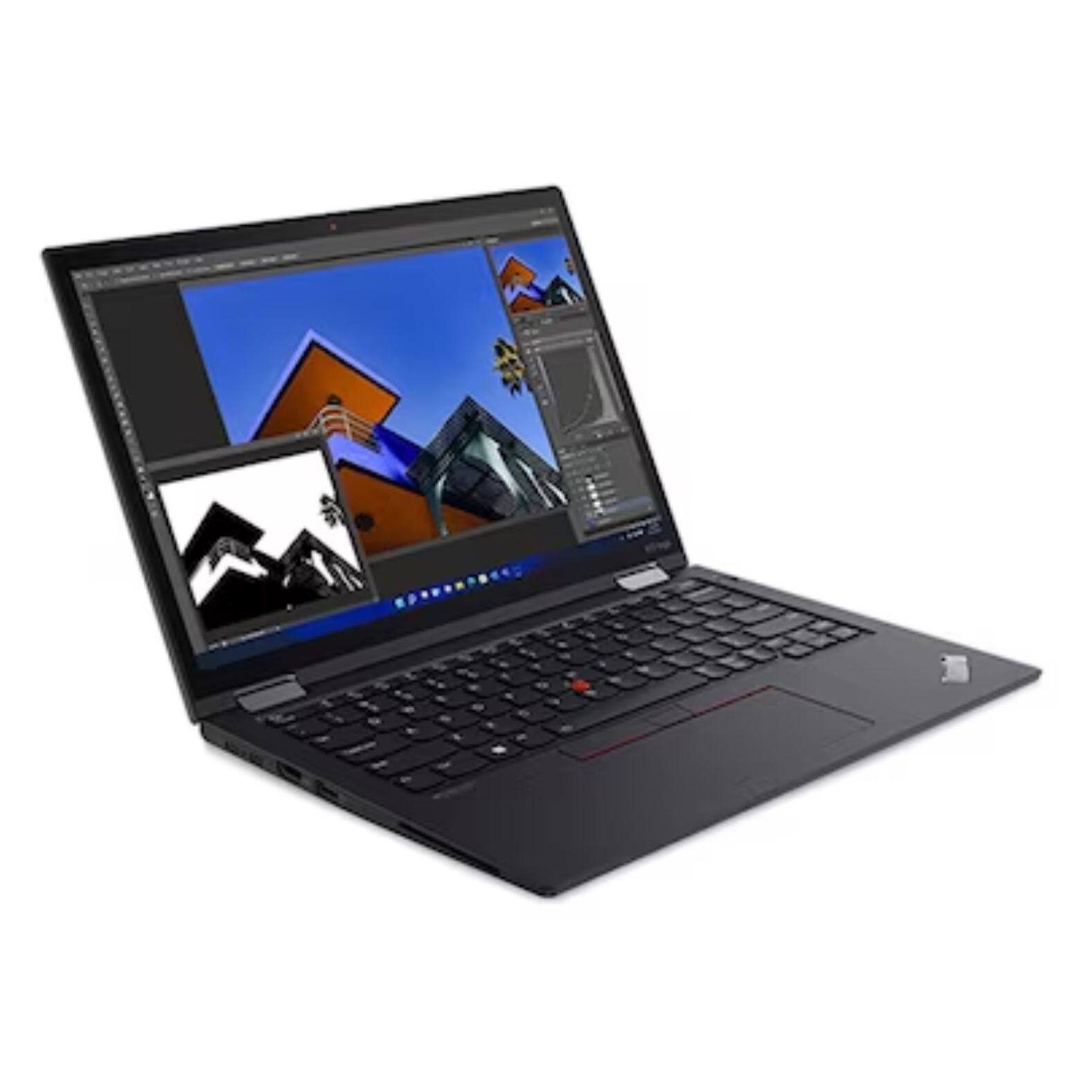 Alt View 2. Lenovo - ThinkPad X13 Yoga Gen 3 13.3" WUXGA Touch Intel Core i5-1245U 1.60 GHz up to 4.40 GHz 16GB 256 GB SSD Windows 11 Pro - Black.