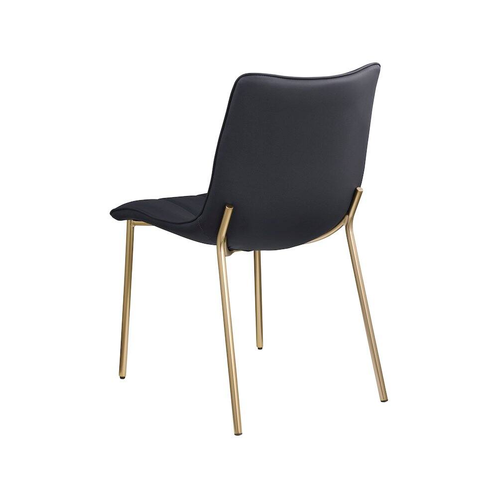 Alt View 4. Meridian Furniture - Isla Black Vegan Leather Dining Chair, Set of 2 - Black.