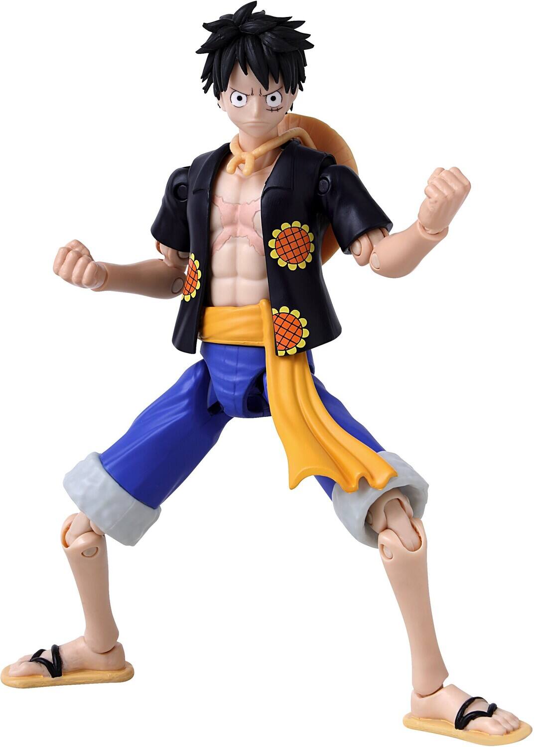 Alt View 2. Bandai - Bandai - One Piece - Anime Heroes - Monkey D. Luffy Dressrosa Ver. Action Figure   - COLLECTIBLES - Multicolor.