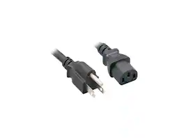 Nippon Labs - 18 AWG Standard Power Cord NEMA 5-15P to C13, SVT, 10A, 125V, NEMA5-15P/IEC320 C13, 2ft. Black Cable