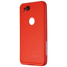Front. LifeProof - LifeProof FRE Series Waterproof Case Cover for Google Pixel 2 - Red/Gray - Red.