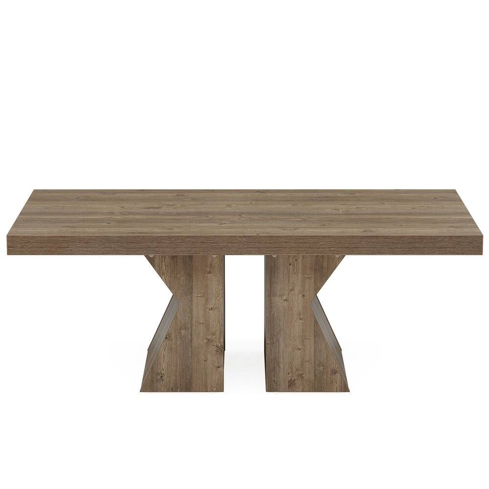 Left. Kadyn - Kadyn Center Coffee Table, Living Room Table,47" Wood Coffee Table, Rectangular Center Table Snack Table - Brown.