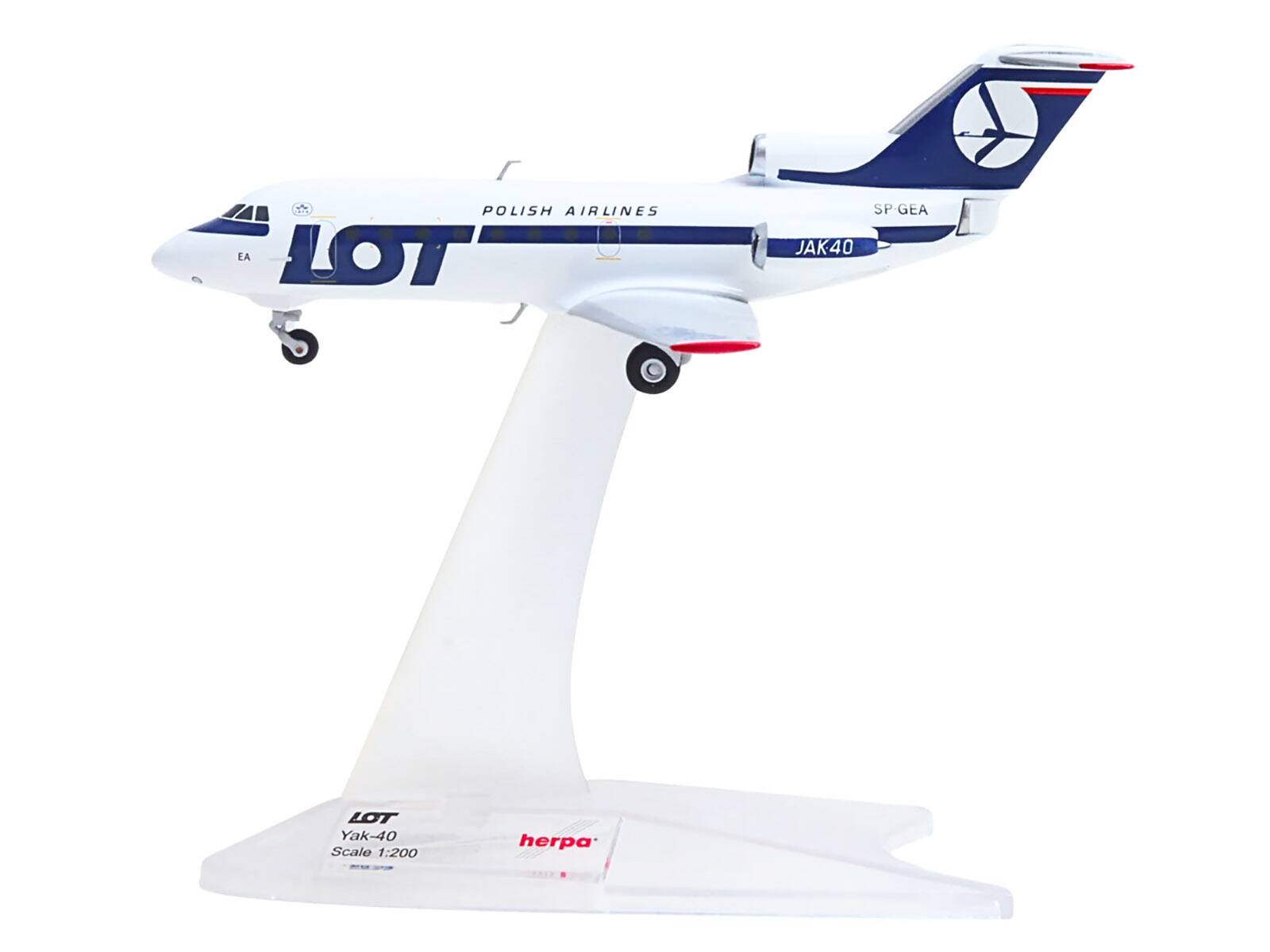 Z POLISH AIRLINES EA TO S SP-GEA JAK40 LOT Yak-40 Scale 1:200 herpa

LOT
Yak-40
Scale 1:200