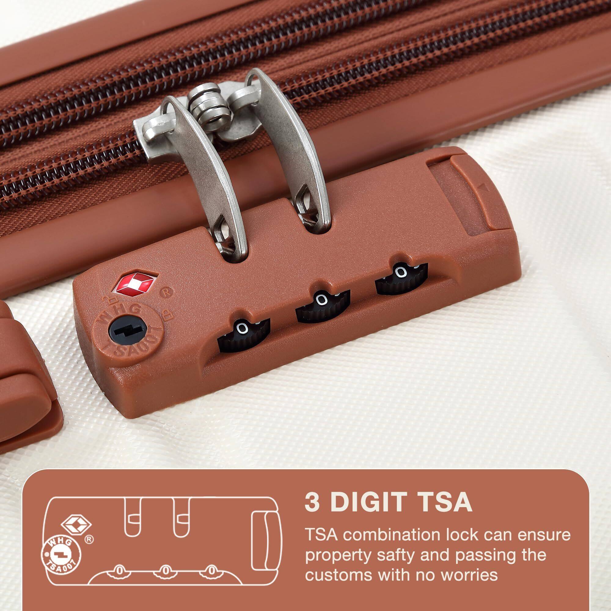 3 DIGIT TSA  
TSA combination lock can ensure property safety and passing the customs with no worries