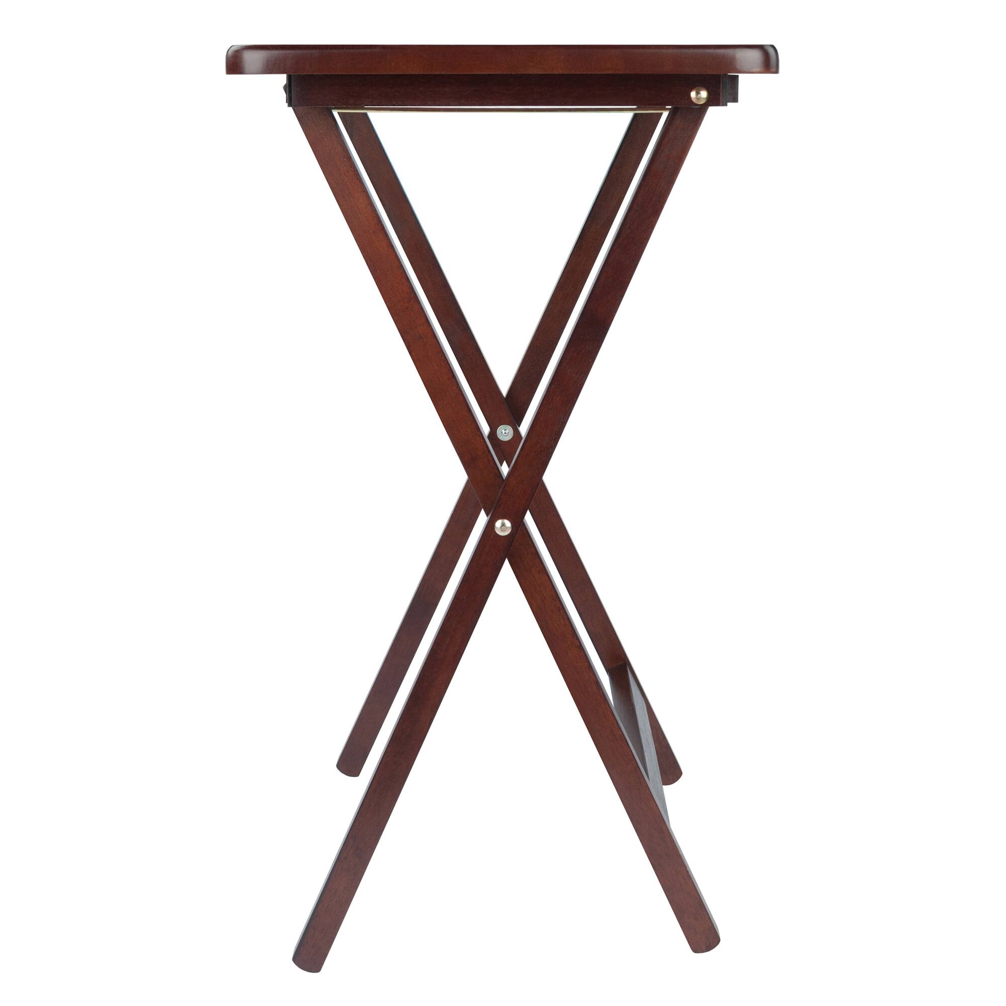 Alt View 3. Winsome Wood - Alex 4-Pc Snack Tables - Walnut.