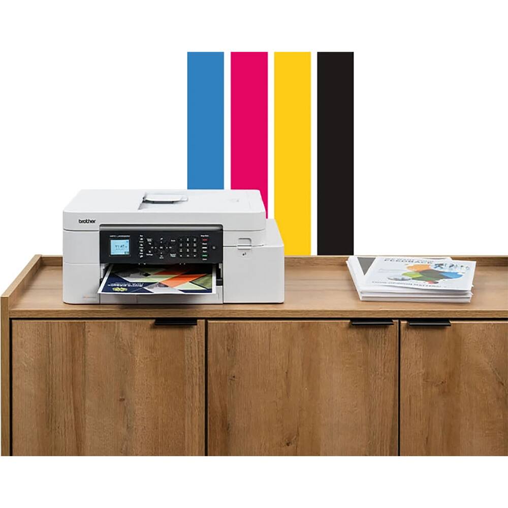 Alt View 8. Brother - INKvestment 4355 Wireless All-in-One Inkjet Printer with 1.8” Color Display (MFC-J4355DW) + Print Like A Pro Bundle.