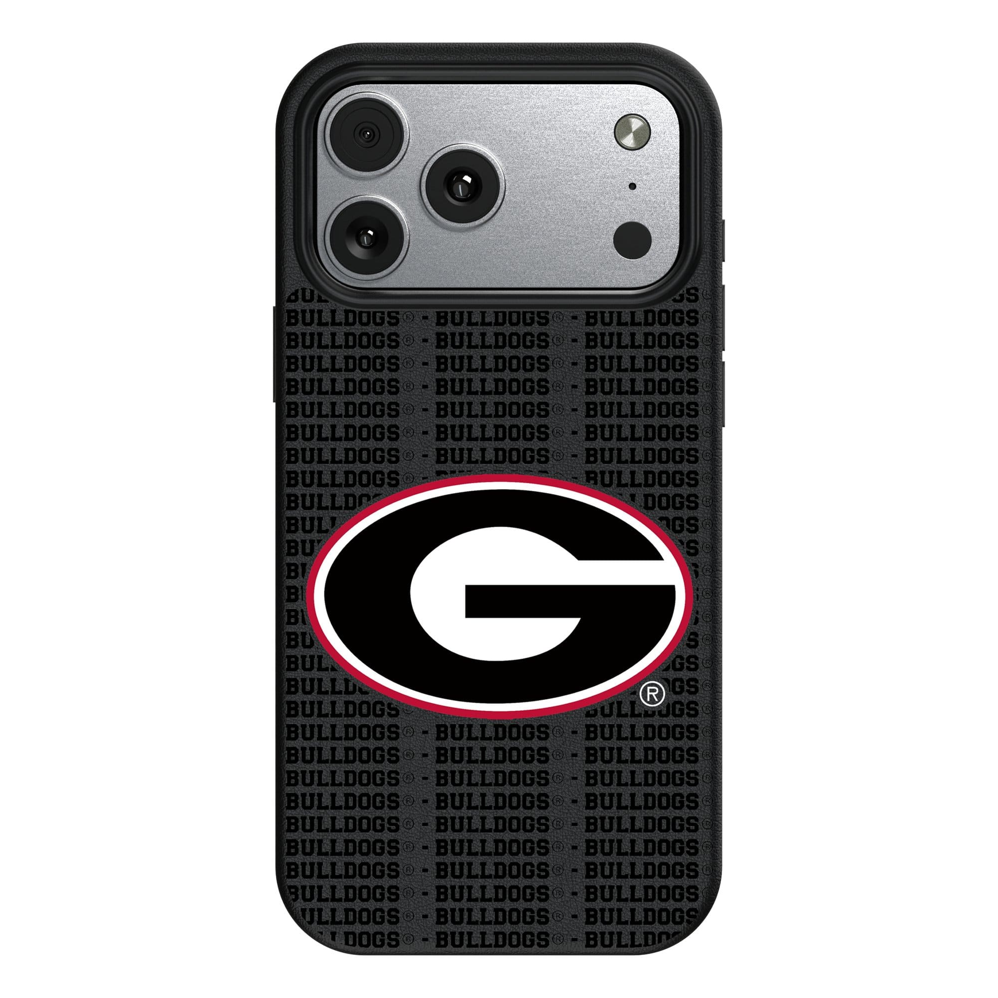 Photos - Case Keyscaper - NCAA - Georgia Bulldogs Primary Logo iPhone Magnetic Bump  - 16 Plus - Black