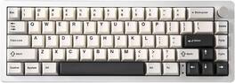 Wikistore - AL66 Wireless Mechanical Keyboard,65% Knob Control Hot Swappable Pre-lubed Switches, Gasket Mounted RGB Milk Switch - Silver