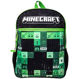 Minecraft - Backpack 16" Creeper TNT Kids - Green