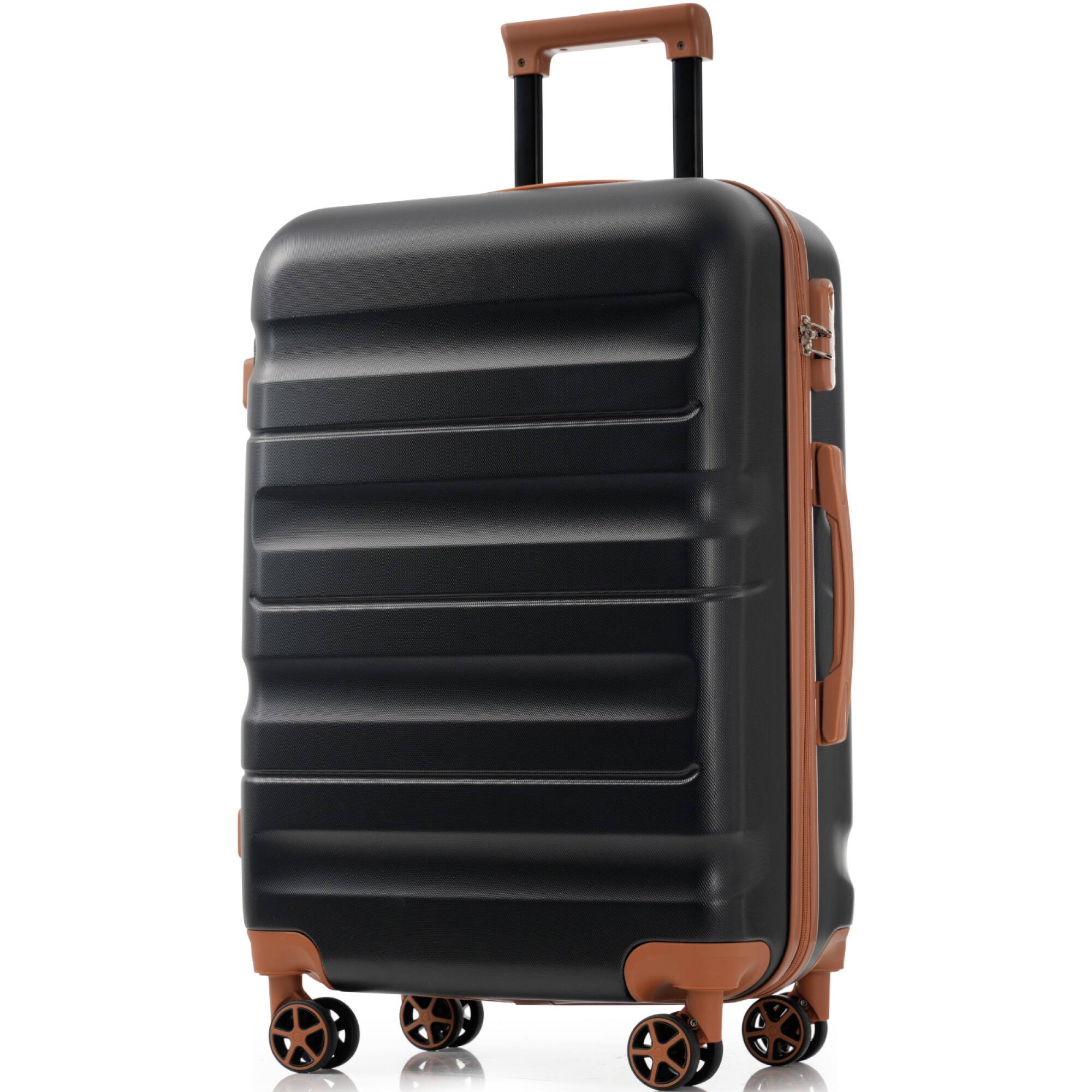 Alt View 4. ELEMENT ACE - 6-Piece Hardshell Spinner Luggage Set - Lightweight Durable Suitcases in Multiple Sizes for Family Travel - Black Brown.