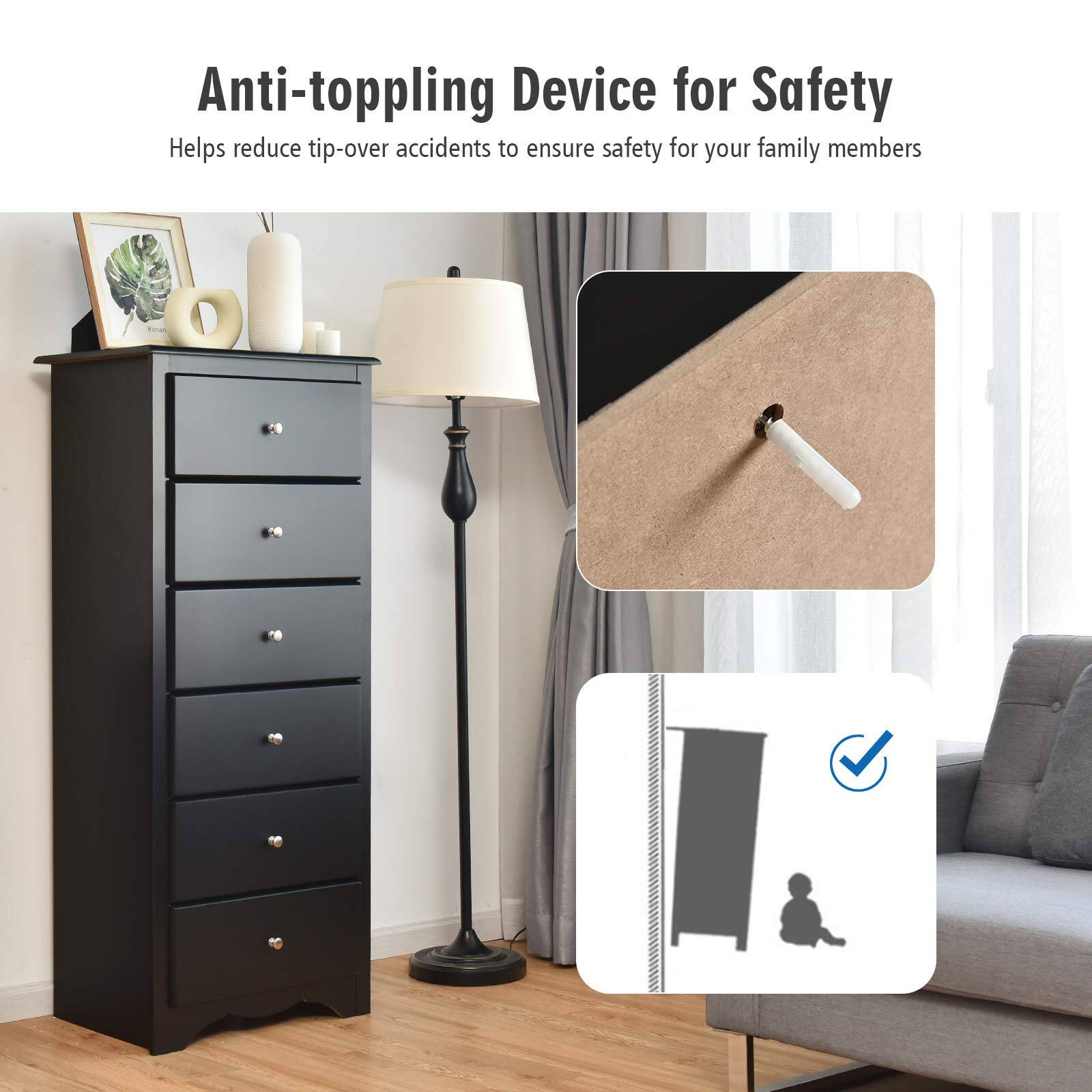 Anti-toppling Device for Safety
Helps reduce tip-over accidents to ensure safety for your family members