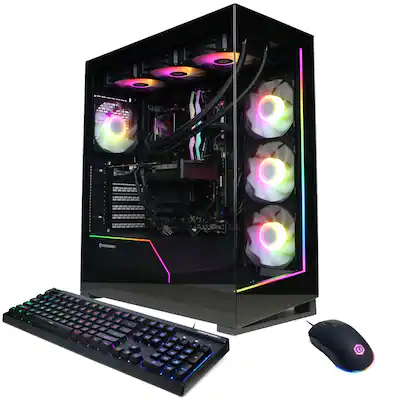 CyberPowerPC Gaming Desktop AMD Ryzen 7800X3D AMD Radeon RX 9070