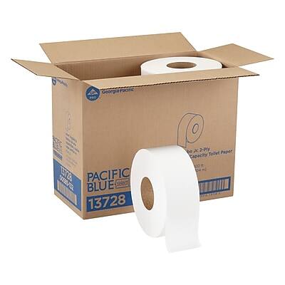 Pacific Blue Select - Jumbo Jr. Toilet Paper, 2-ply, White, 1000 ft./Roll, 8 Rolls/Carton (13728) price history on PriceWatchPro