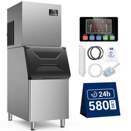 Mojgar - Commercial Ice Machine 580 LBS/24H - Silver