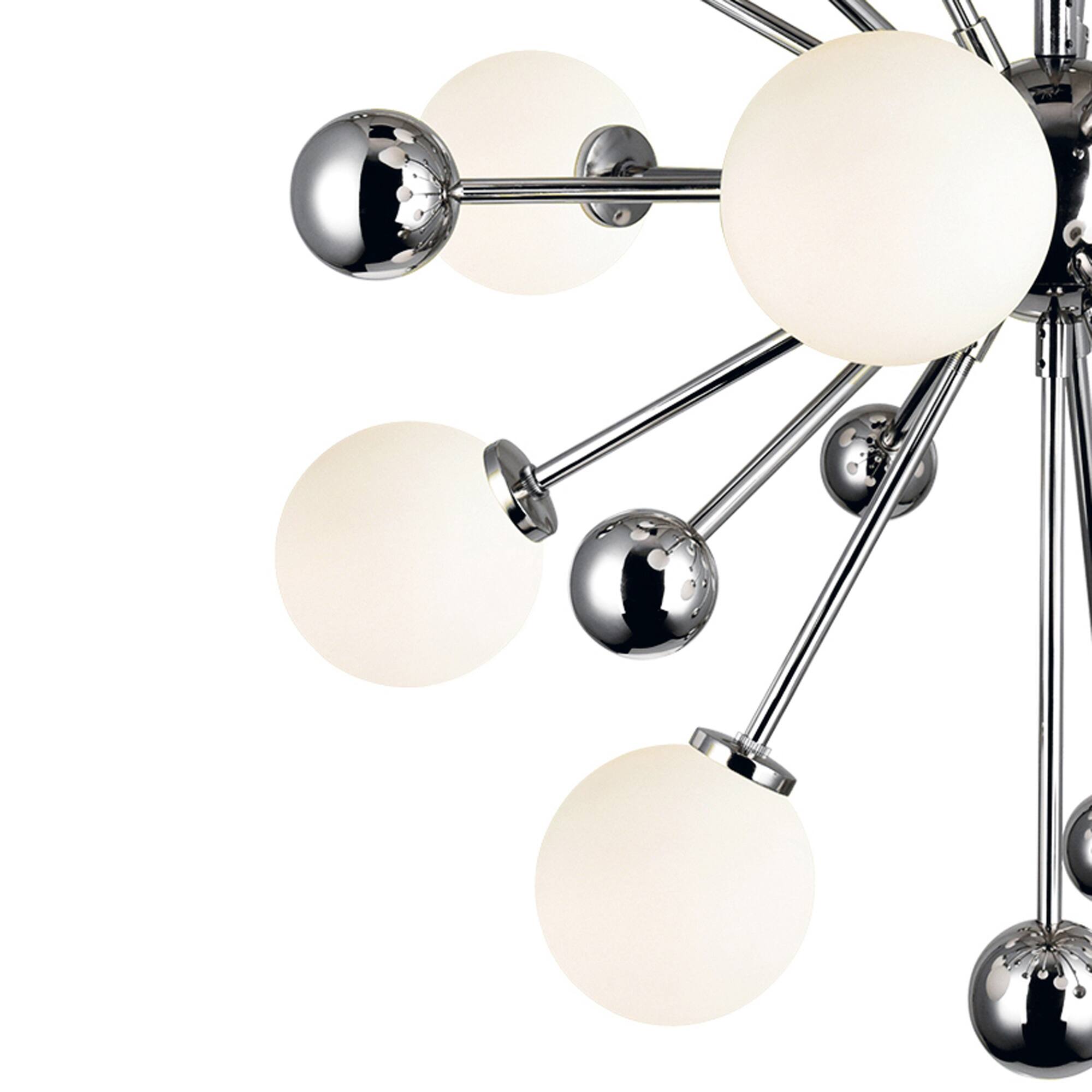 Left. CWI Lighting - Element 8 Light Chandelier With Polished Nickel Finish - Polished Nickel.