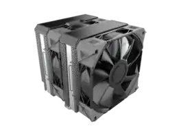 Montech - NX600 Dual-Tower CPU Cooler, 6 Heatpipes, 28mm PWM Fan, Soldered Base, LGA1700/1851/AM5 - Black