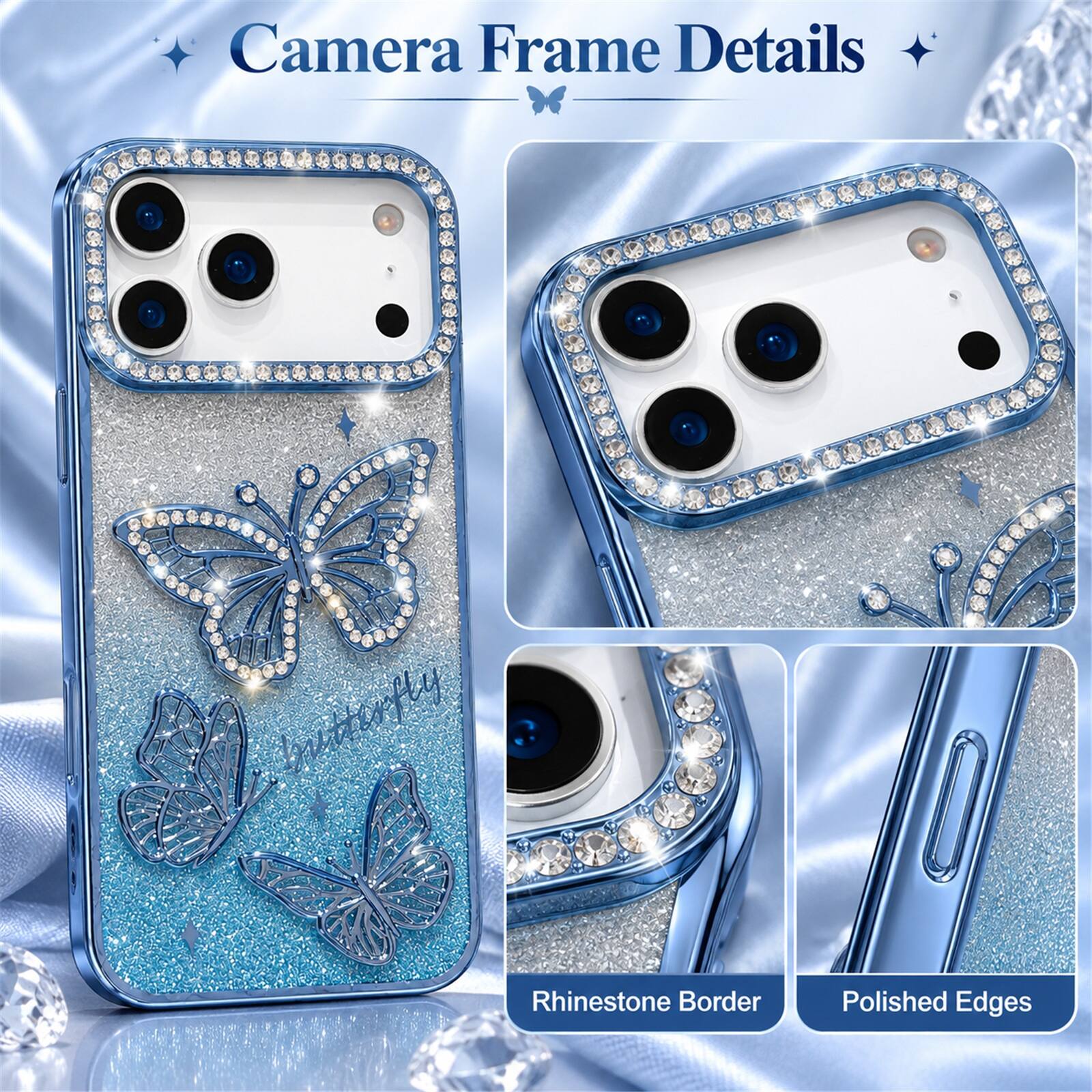 Dteck Bling Glitter Paper Diamond 2 in 1 Case For Apple iPhone 18 Pro ...