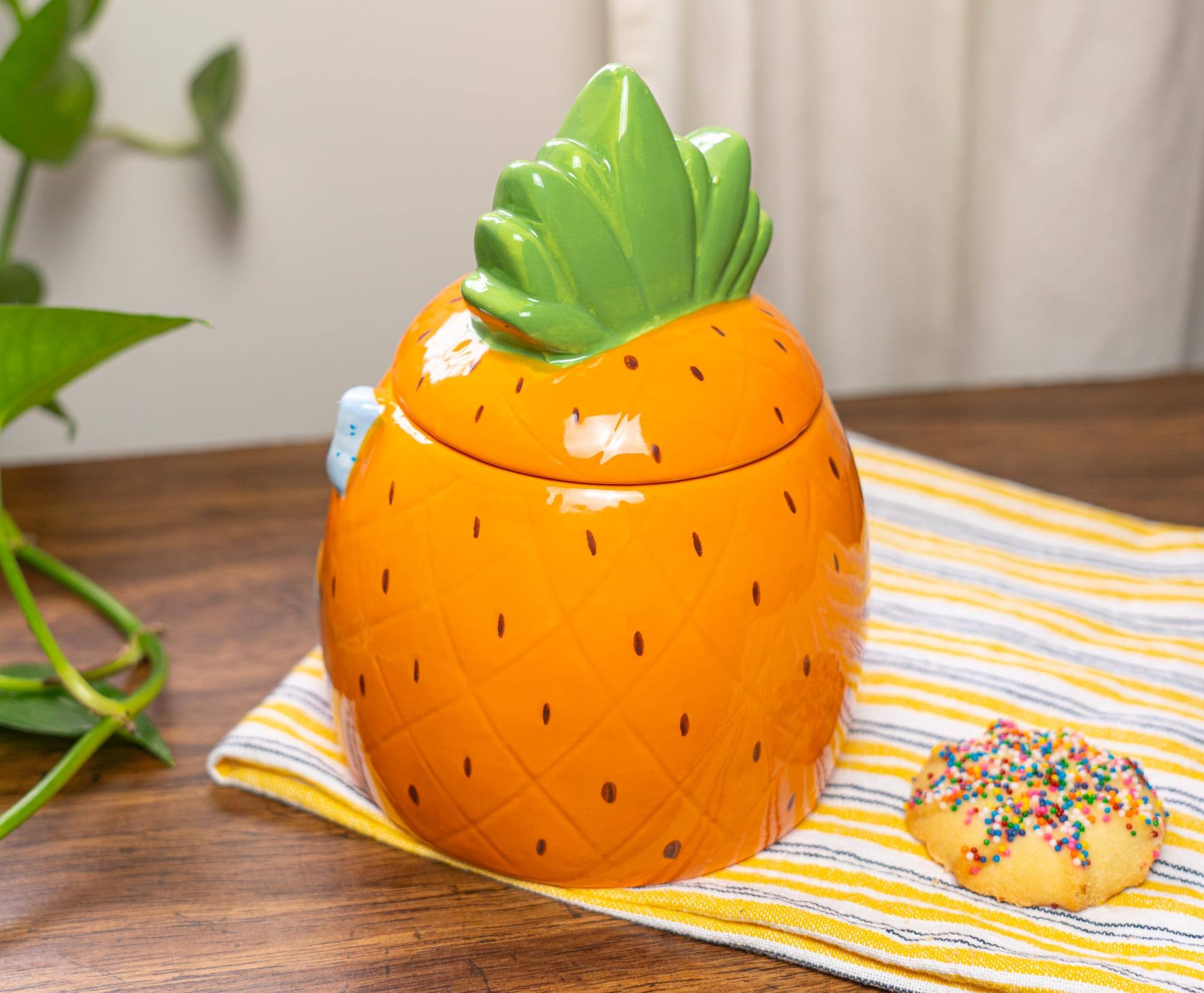 Alt View 5. Silver Buffalo - Nickelodeon SpongeBob SquarePants Pineapple House Sculpted Ceramic Snack Jar - Multi-Colored.