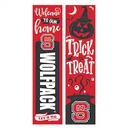 Evergreen Enterprises - NC State Wolfpack 47" Double Sided Halloween Leaner Fan Sign - Multicolor