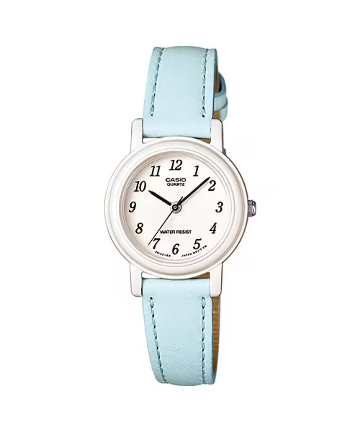 Casio - Women’s White Analog Watch with Light Leather Strap – LQ-139L-2B - Blue