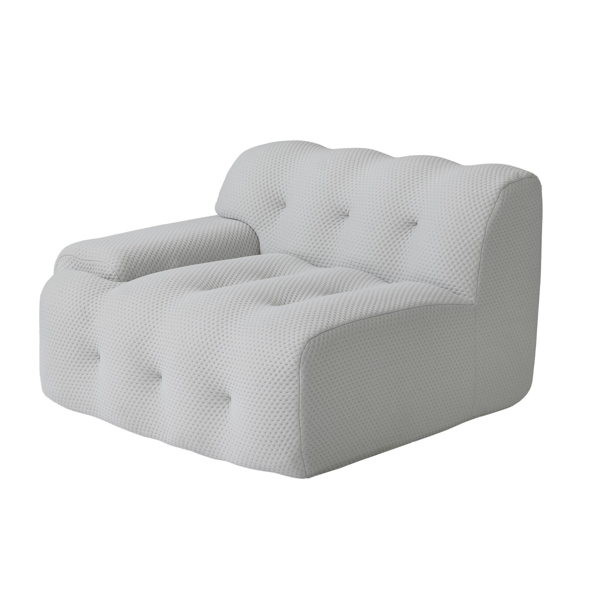 Alt View 8. Yardgrace - 102.4in Modular Sectional Couch, 2 Seats Breathable Floor Sofa, Modern Couch, Green - Grey.