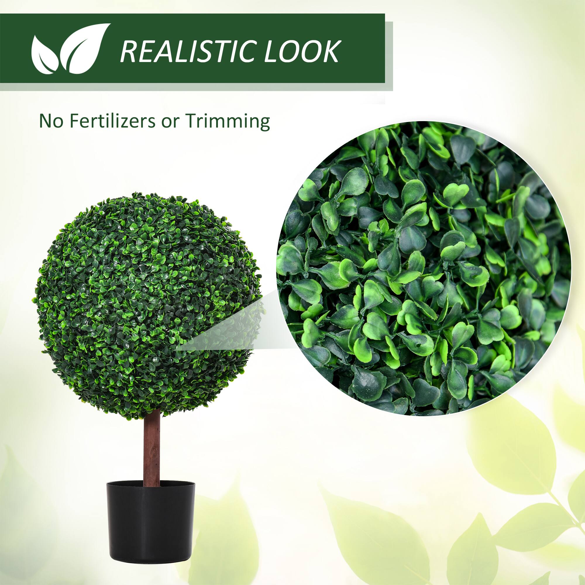 REALISTIC LOOK
No Fertilizers or Trimming