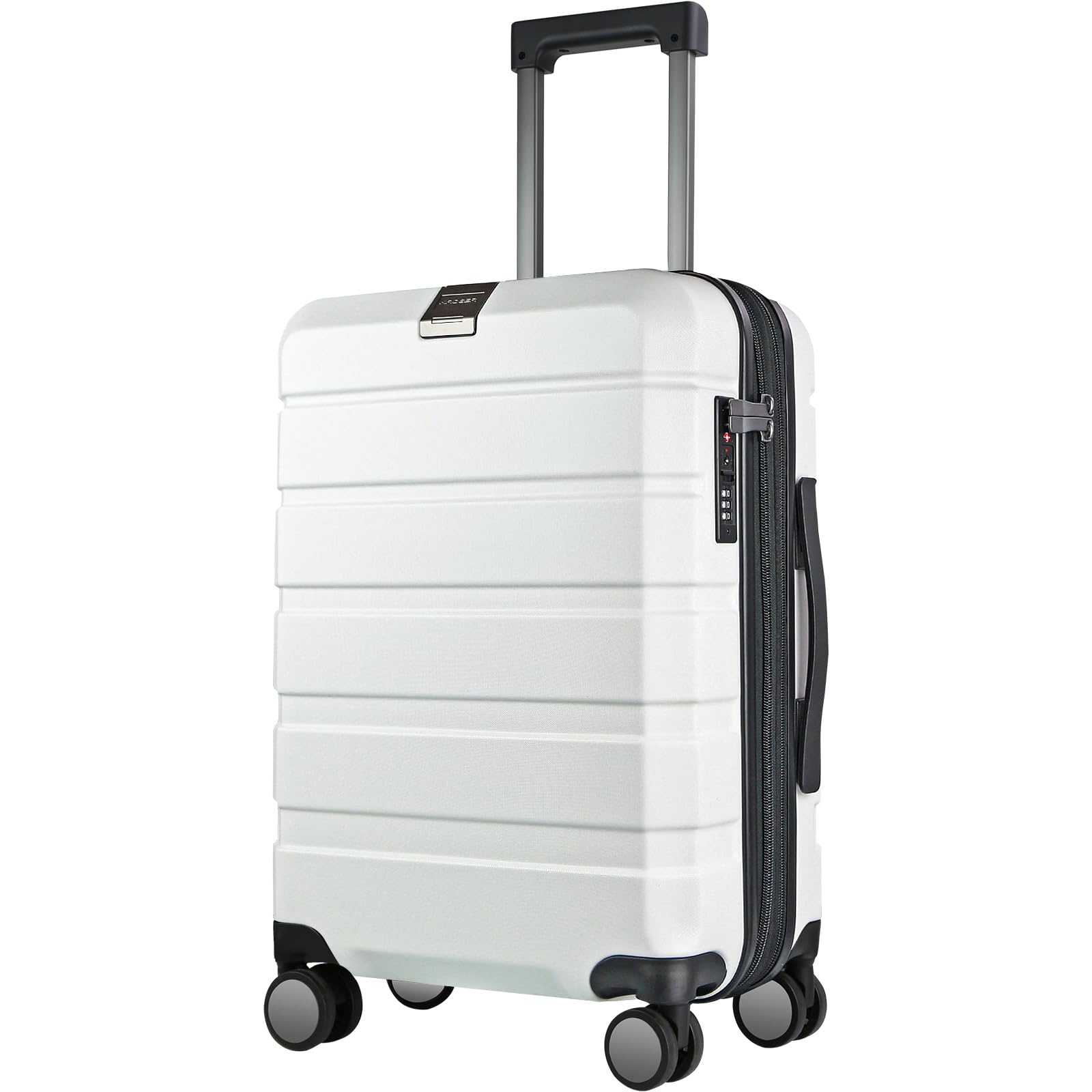 Alt View 1. Dapper Styles - Hardside Expandable Carry On Luggage great balance size capacity - Champagne.