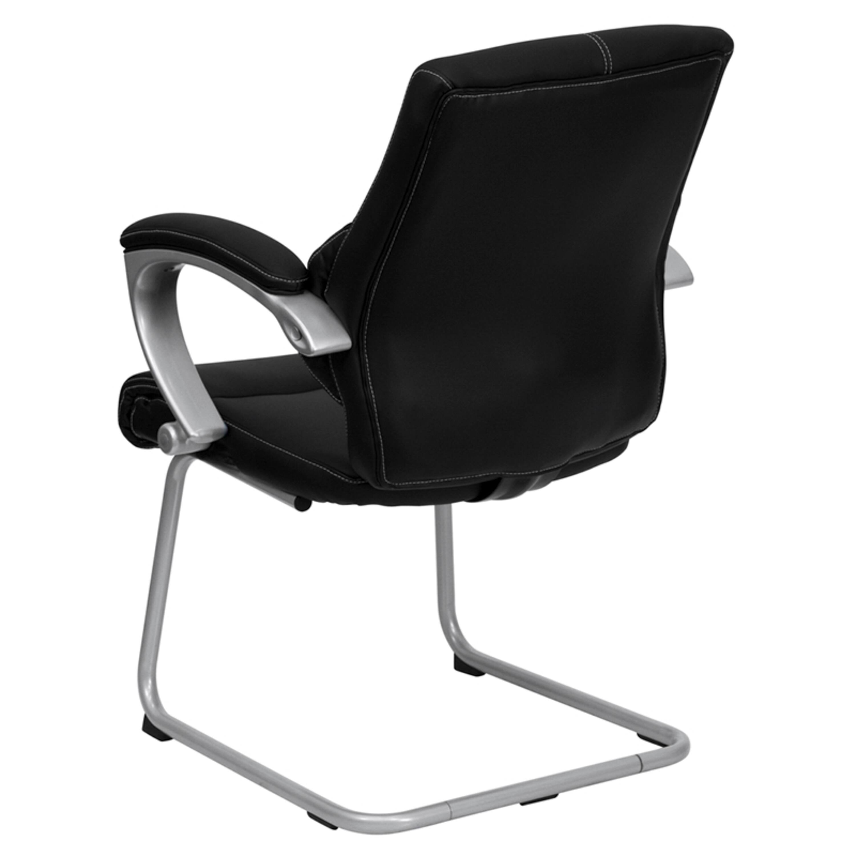 Alt View 2. Emma + Oliver - Leather Executive Side Chair - Black.