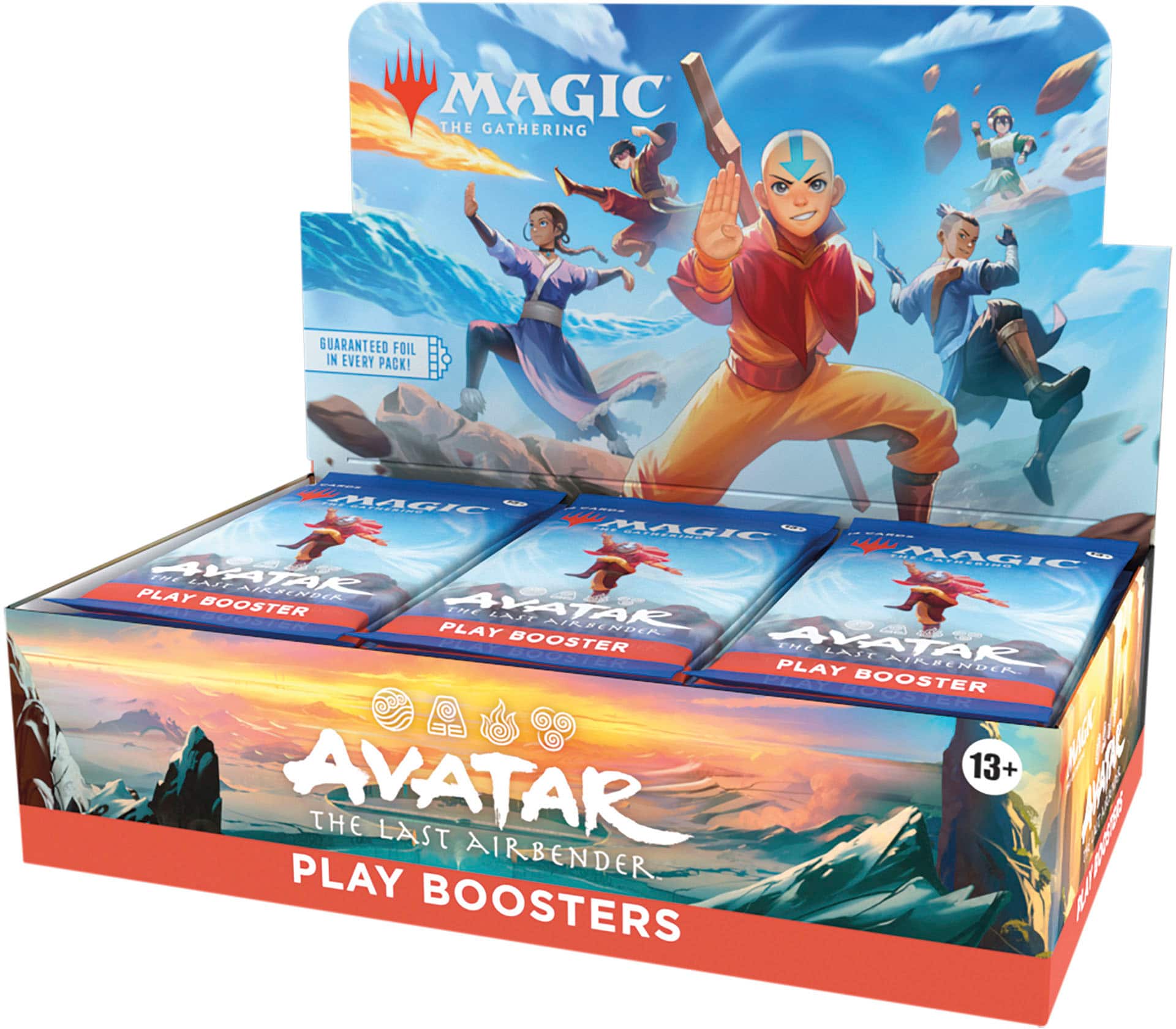 MAGIC THE GATHERING
GUARANTEED FOIL IN EVERY PACK!
AVATAR
THE LAST AIRBENDER
PLAY BOOSTERS
13+