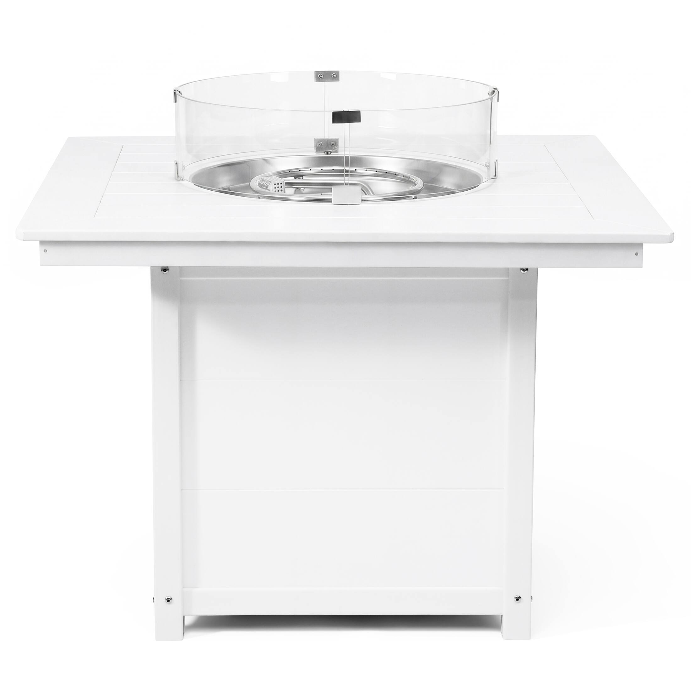 Back. WestinTrends - WestinTrends Helios Modern Outdoor Patio Propane 42" Square Fire Pit Table - White.