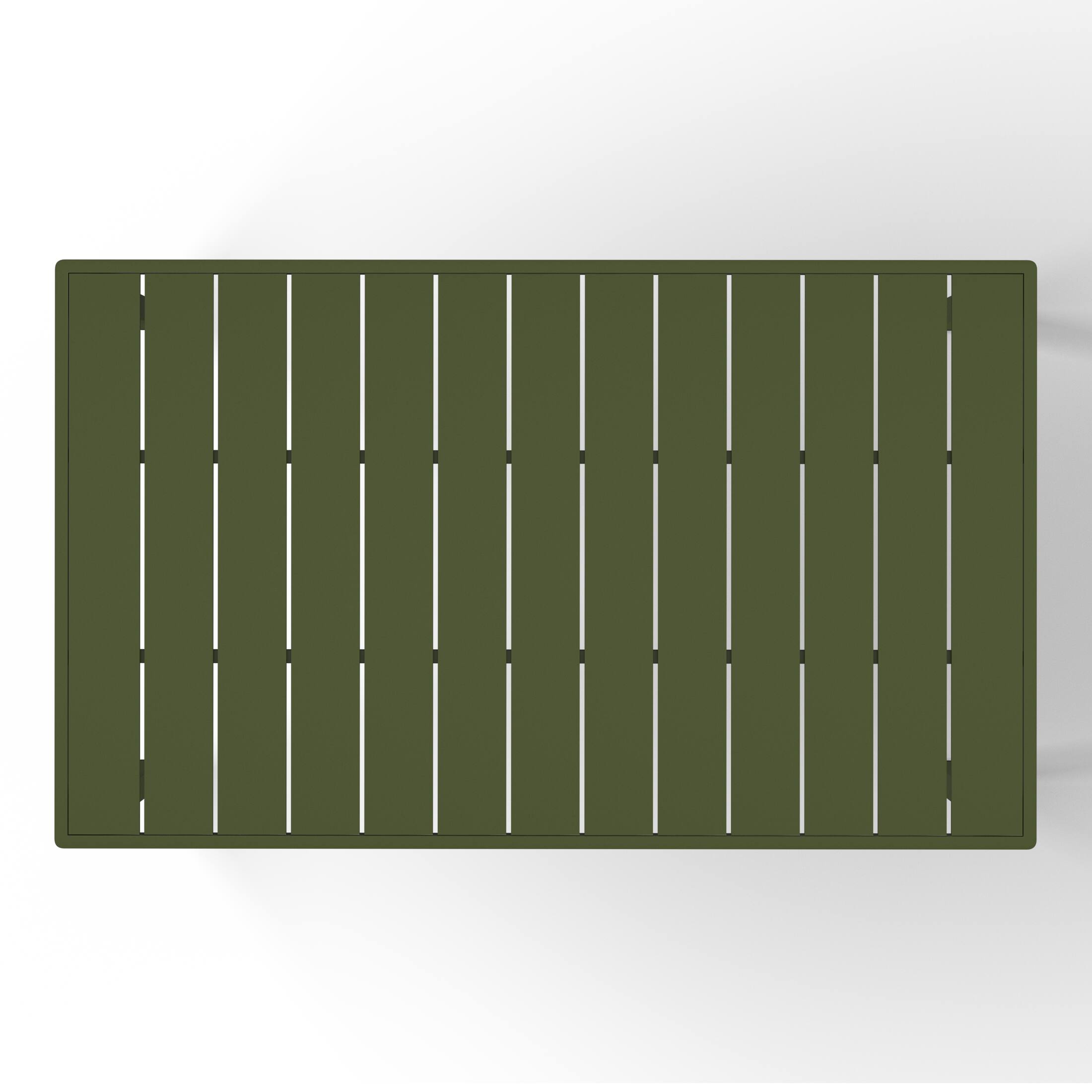 Alt View 6. WestinTrends - WestinTrends Playa 7-Piece Outdoor Metal Rectangle Patio Dining Table Set With Stackable Resin Patio Dining Chairs - Olive Green.