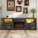 Front. Bestier - 71-inch Fireplace TV Stand with RGB Lights Entertainment Centers, Open Shelves & Cable Management - Black Marble.