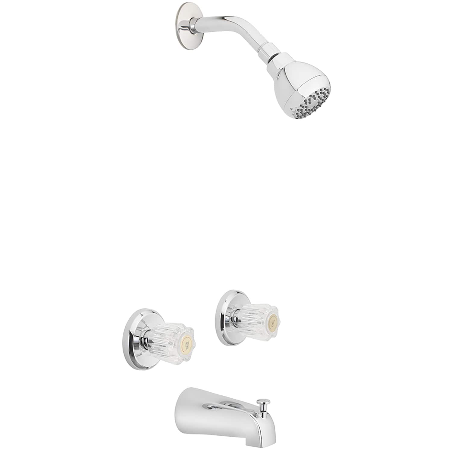 OAKBROOK - Essentials 2-Handle Chrome Tub and Shower Faucet - Silver