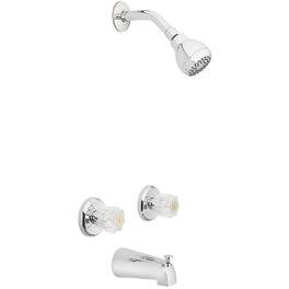 OAKBROOK - Essentials 2-Handle Chrome Tub and Shower Faucet - Silver