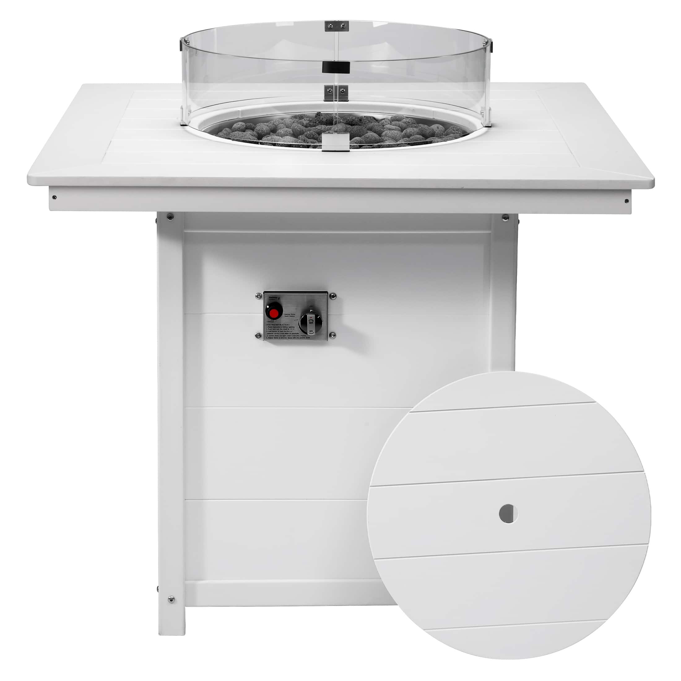 "WestinTrends - Helios 42"" Modern Outdoor Patio Gas Propane Square Fire Pit Table" price history on PriceWatchPro